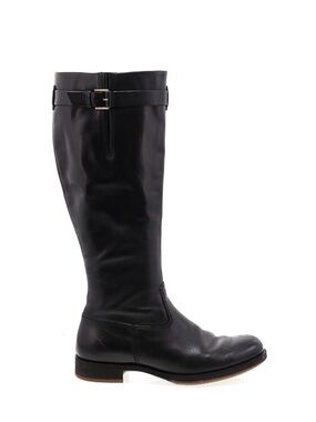 Ecco Black Tall Leather Riding Boots EU 38